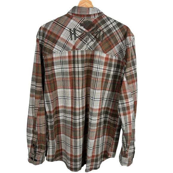 Harley Davidson Mens Long Sleeve Shirt Large Button Up Plaid Pocket Motorcycle - Picture 2 of 9